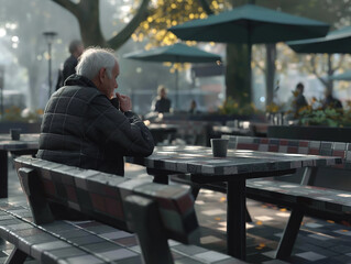 Seniors drinking tea