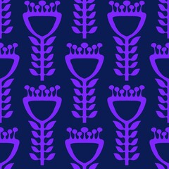 Simple floral seamless pattern with flowers for fabrics and cards and linens