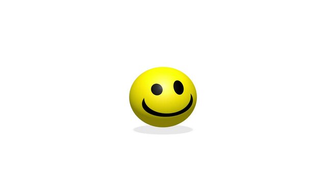 ein gutgelaunter gelber Smiley h&uuml;pft im Takt, 120 bpm