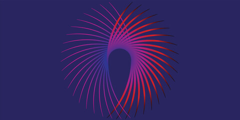 Blue purple lines swirls vector background