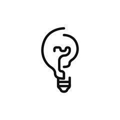 Light bulb line vector icon. Idea symbol vector. Business electric light bulb. Ecology concept. Light energy vector. Vector illustration.
