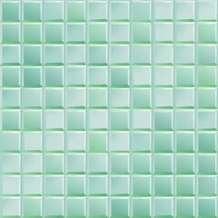 Green Tiles arranged to create a 3D wall. Polished, Rectangular Background formed from Futuristic blocks. 3D Render