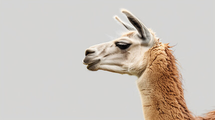 Close-Up of Llama Against Sky Background