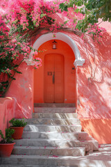 Orange door (entrance to old home)