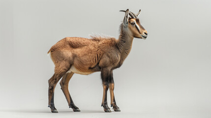 Fototapeta premium Antelope Standing on White Background