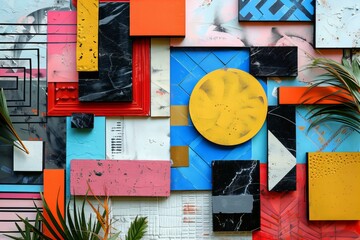 Abstract geometric art background