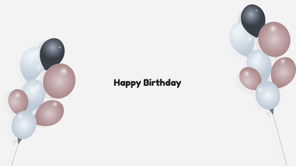 Happy Birthday background , aesthetic birthday background suitable for poster banner or gift card
