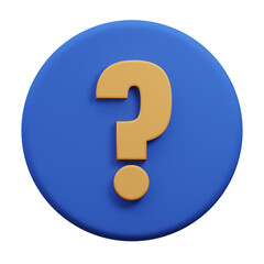 Help Icon 3D Illustration, User Interface Icon.