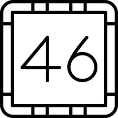 46 - Forty-Six Icon