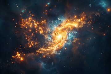Fiery Cosmic Nebula