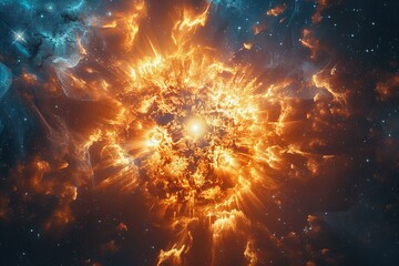 Obraz premium Stellar Explosion in Deep Space