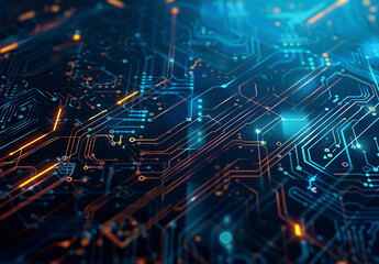 Obraz premium Photo of computer circuit board background