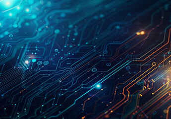 Fototapeta premium Photo of computer circuit board background