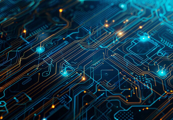 Photo of computer circuit board background