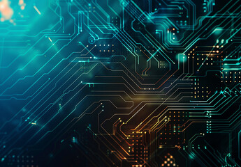 Fototapeta premium Photo of computer circuit board background
