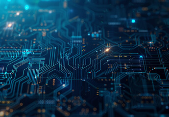 Fototapeta premium Photo of computer circuit board background