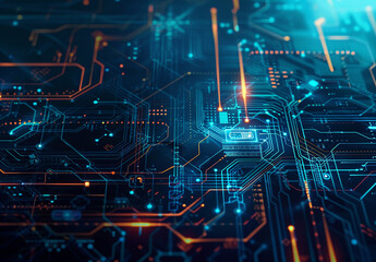 Obraz premium Photo of computer circuit board background