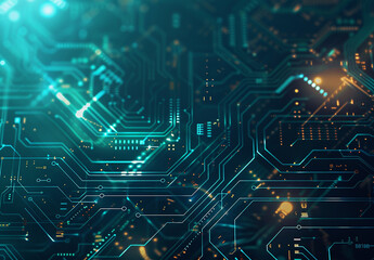 Obraz premium Photo of computer circuit board background