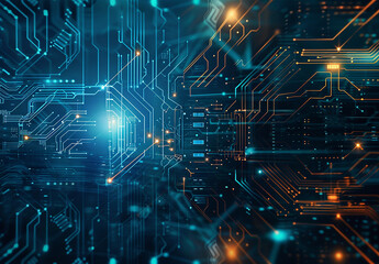Obraz premium Photo of computer circuit board background