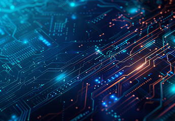 Obraz premium Photo of computer circuit board background