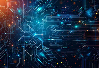 Obraz premium Photo of computer circuit board background