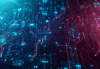 Fototapeta premium Photo of computer circuit board background