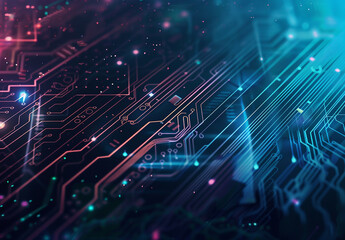 Fototapeta premium Photo of computer circuit board background