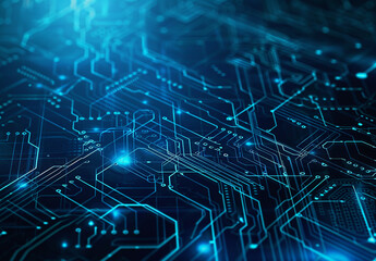 Fototapeta premium Photo of computer circuit board background