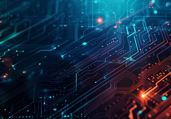 Obraz premium Photo of computer circuit board background