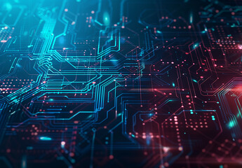 Obraz premium Photo of computer circuit board background