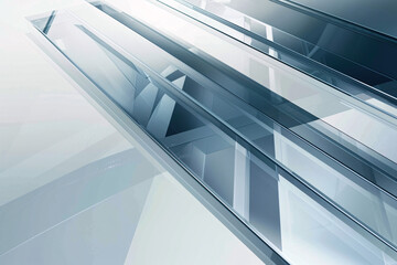 Obraz premium sleek design featuring elongated glass structures with a modern aesthetic and soft light reflections