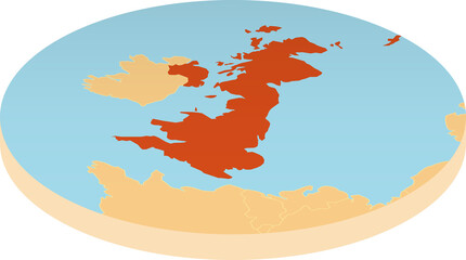 United Kingdom oval map