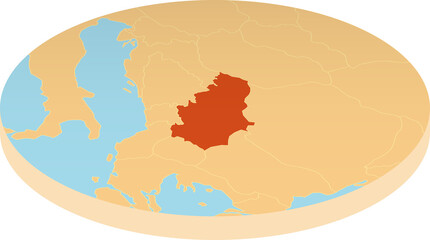 Serbia oval map