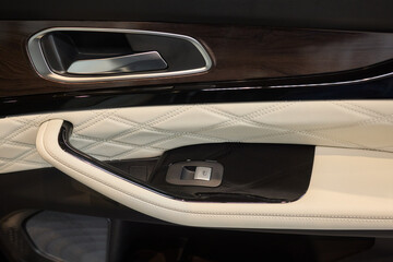 A car door with trim showcasing automotive design details