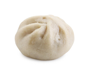 Delicious bao bun (baozi) isolated on white