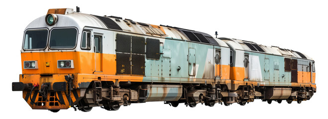 Train Locomotive isolated on a transparent background PNG