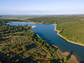 The Forty Springs Reservoir near town of Asenovgrad, Bulgaria