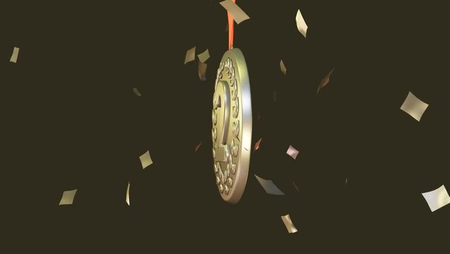 回転する3Dの2位のシルバーメダル