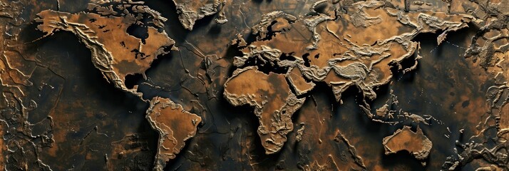 Obraz premium Abstract Texture Background With Vintage Map Textures, Abstract Texture Background