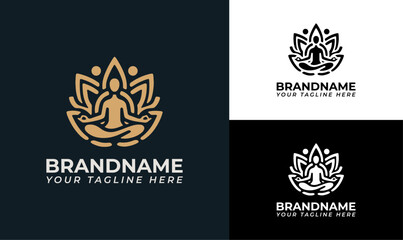 Zen Meditation Lotus Logo Design