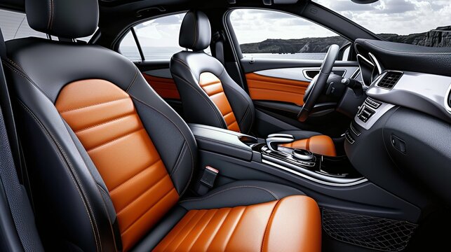 Car leather seat made with Ai generative technology