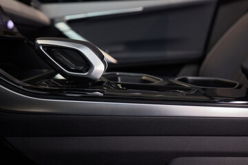 Macro shot of a car gear lever an essential auto part