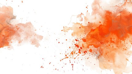 watercolor background with orange ink splash. watercolor background templates