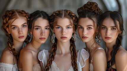 Obraz premium boho braid hairstyles, get creative with combining various boho braids for a unique hairstyle ideal for music festivals and bohemian weddings
