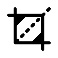 Crop Icon Vector Symbol Design Illustration