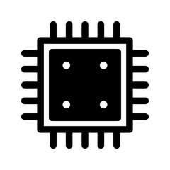 Processor Icon Vector Symbol Design Illustration