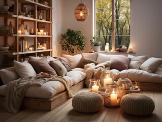 Cozy and lively home interior design