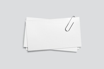 Mockup white blank empty paper cards