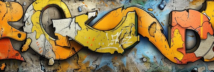Abstract Texture Background With Gritty, Urban Graffiti Elements, Abstract Texture Background