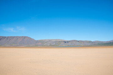 Raudasandur beach in the westfjords of Iceland